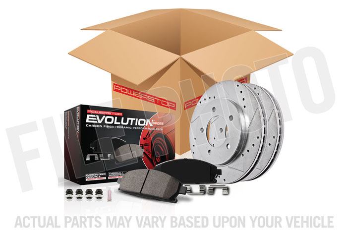 Power Stop K5210 Rear Z23 Evolution Brake Kit with Drilled//Slotted Rotors and Ceramic Brake Pads