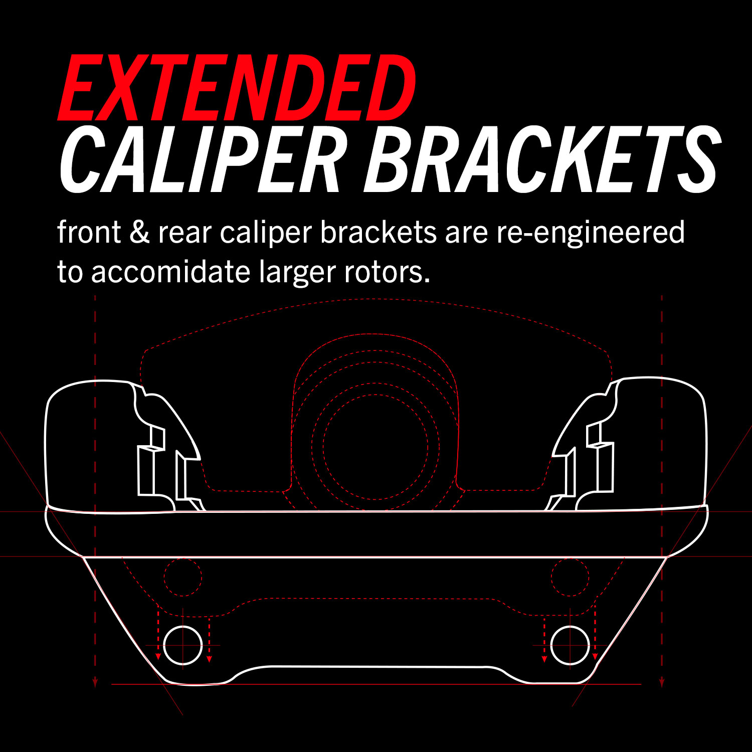 PowerStop Jeep JK JKU Big Brake Kit Extended Caliper Brackets