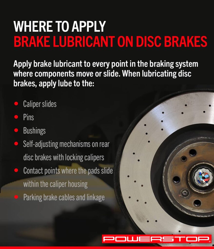 where to apply brake lube list | PowerStop