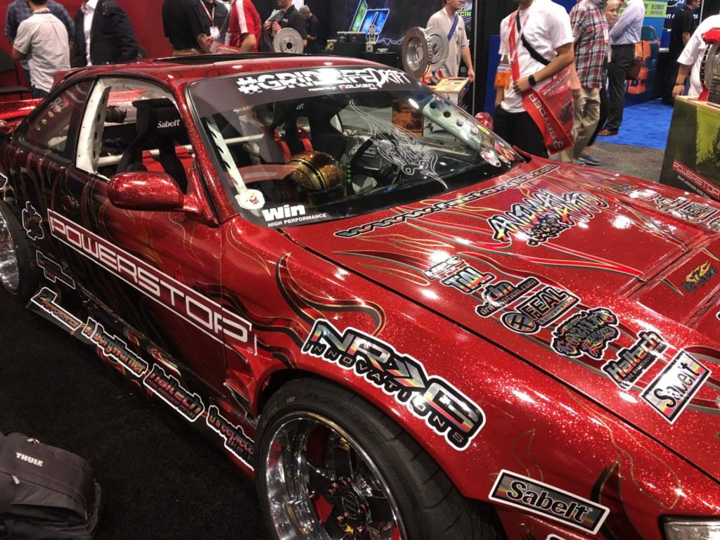 Ryan Litteral party car at powerstop sema booth