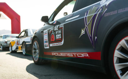 dr karen thomas powerstop sponsored team driver optima search for the ultimate streetcar tesla