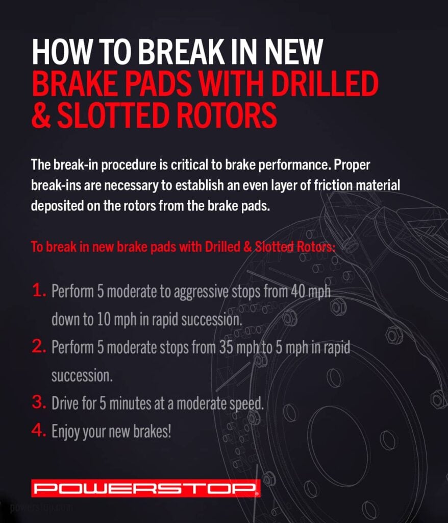 how to break in new brakes list | PowerStop