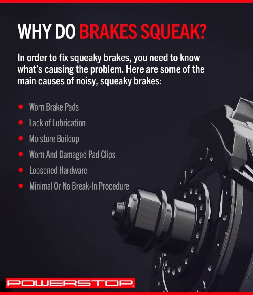 list of reasons why brakes squeak | PowerStop